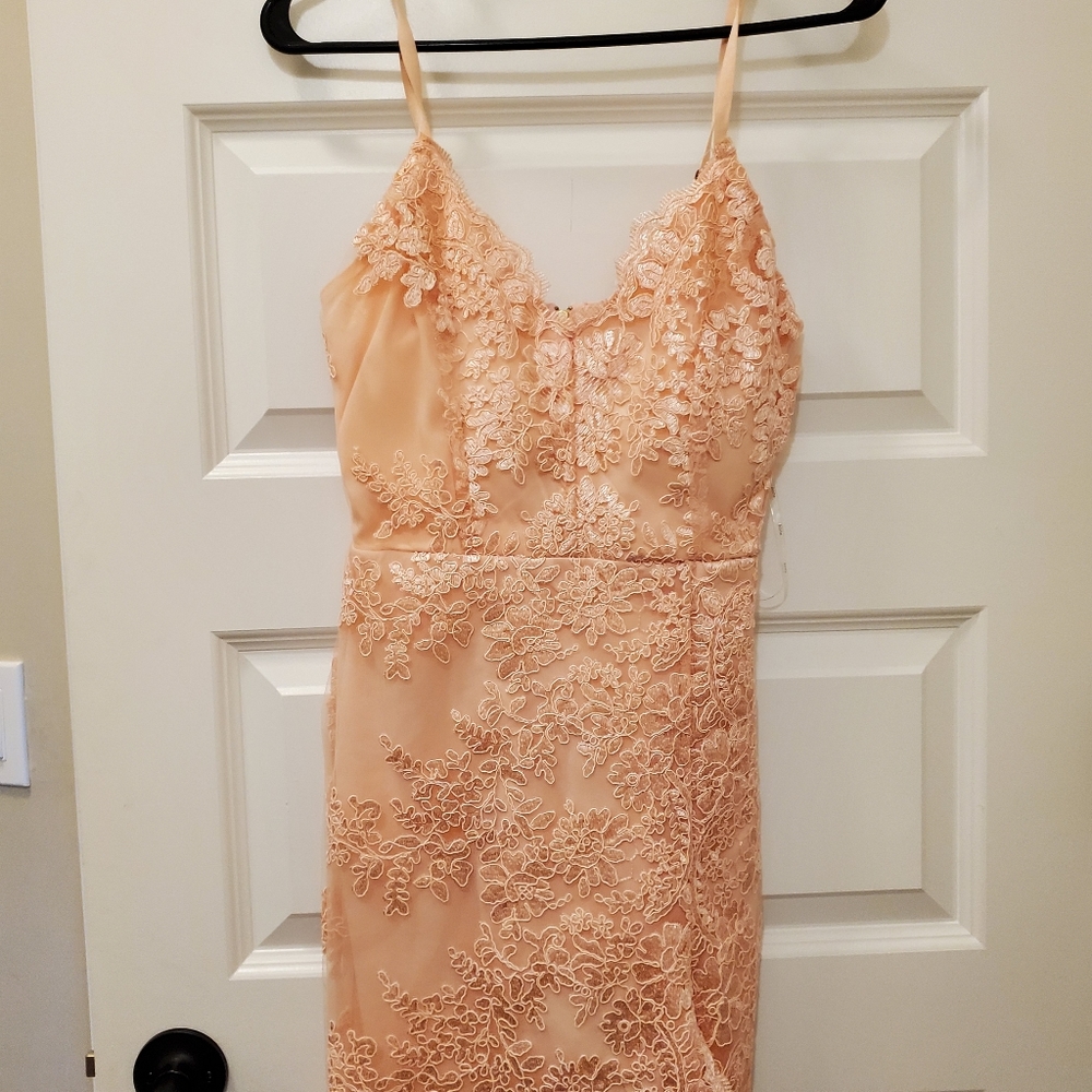 Pink lace dress